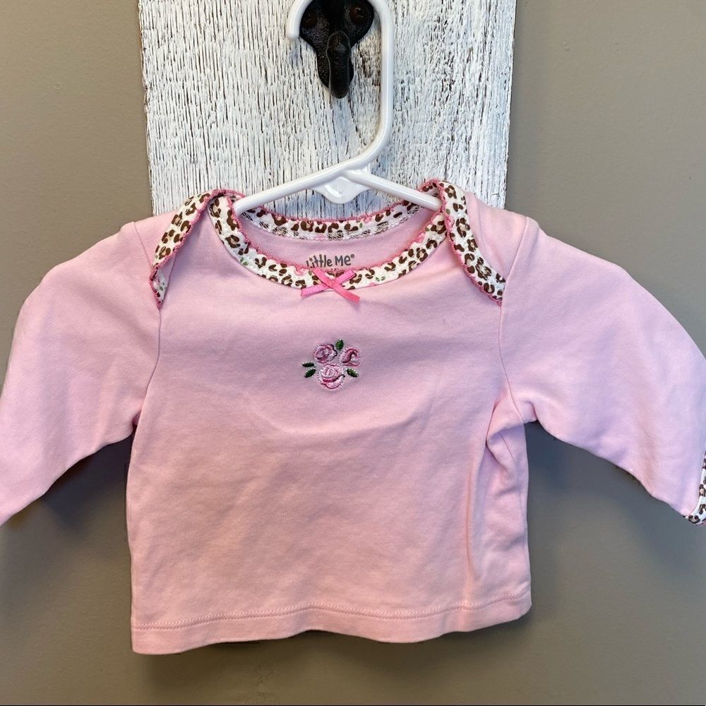 Baby Girl 3 Month Long Sleeve and Footies Leopard Print Set